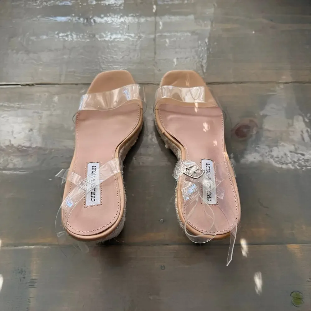 Chelsea & Violet Melne Wedge Espadrilles Heels Sz 9.5